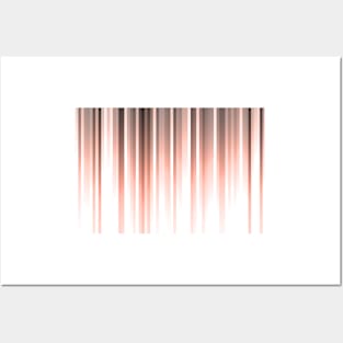 Aurora, coral pink vertical lines, pastel colours of the first rays sun light Posters and Art